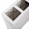 vidaXL حوض حديقة مرتفع مع 4 أصص بولي روطان أبيض