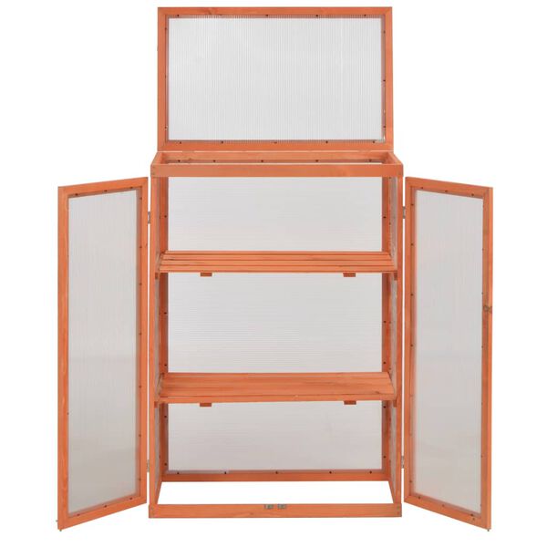 vidaXL دفيئة بيت محمي خشب 109x47x75 سم