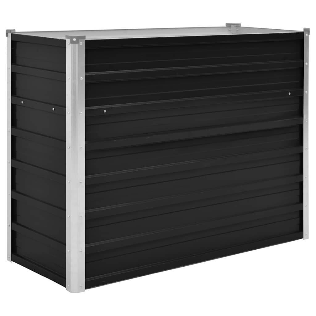 vidaXL حوض حديقة مرتفع أنثراسيت 100×40×77 سم فولاذ مجلفن