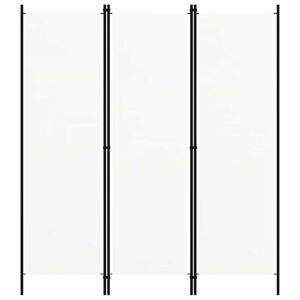 vidaXL مقسم غرفة ذو 3 ألواح أبيض 150&times;180 سم