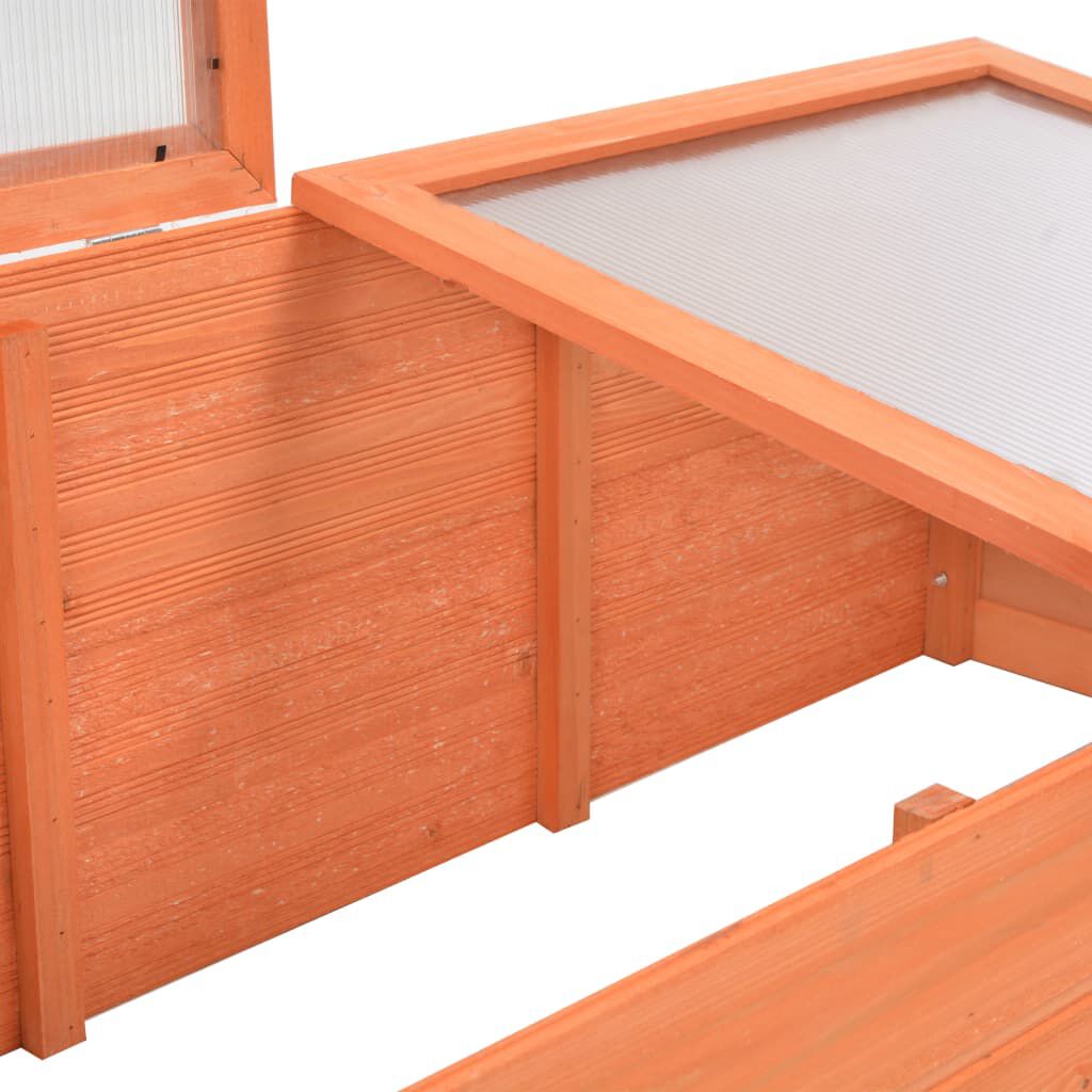 vidaXL دفيئة بيت محمي خشب 100×50×34 سم