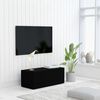 vidaXL خزانة تلفزيون لون أسود 80×34×30 سم لوح خشب صناعي