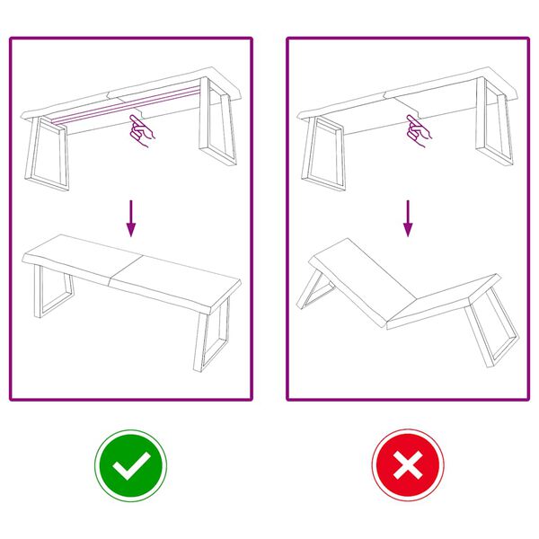 vidaXL سطح طاولة لون بني فاتح 120*40*(2-4) سم خشب بلوط صلب معالج