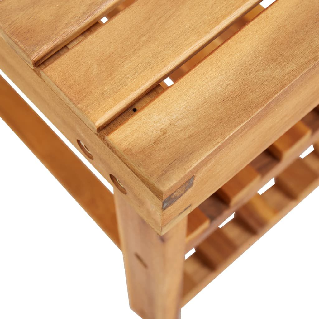 vidaXL رف أحذية 90×32×45 سم خشب أكاسيا صلب