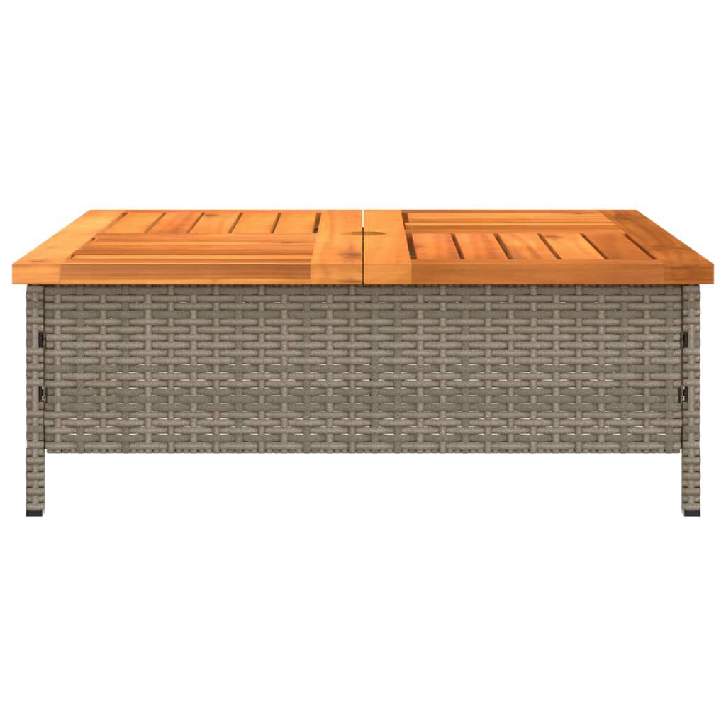 vidaXL غطاء قاعدة مظلة لون رمادي 25x70x70 سم بولي روطان وأكاسيا