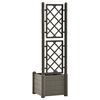 vidaXL حوض حديقة مع تعريشة 43×43×142 سم PP انتراسيت