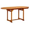 vidaXL طاولة سفرة حديقة (120-170)×80×74 سم خشب أكاسيا صلب