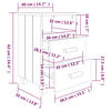 vidaXL خزانات جانب السرير 2 ق رمادي فاتح 40×35×62 سم خشب صنوبر صلب