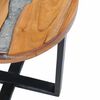 vidaXL طاولة قهوة 40×45 سم خشب ساج صلب وبولي راتنج