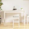vidaXL طاولة طعام لون أبيض 75x55x110 سم خشب صنوبر صلب