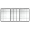 vidaXL مرايا حائط 3 قطع لون أسود 60x80 سم معدن