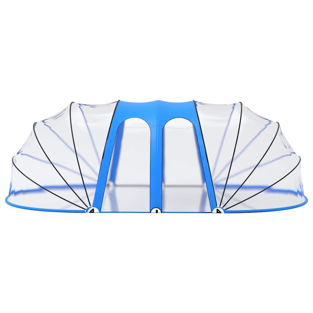 vidaXL قبة حوض سباحة بيضاوية 620x410x205 سم