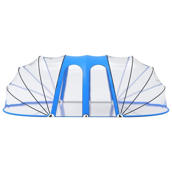 vidaXL قبة حوض سباحة بيضاوية 620x410x205 سم