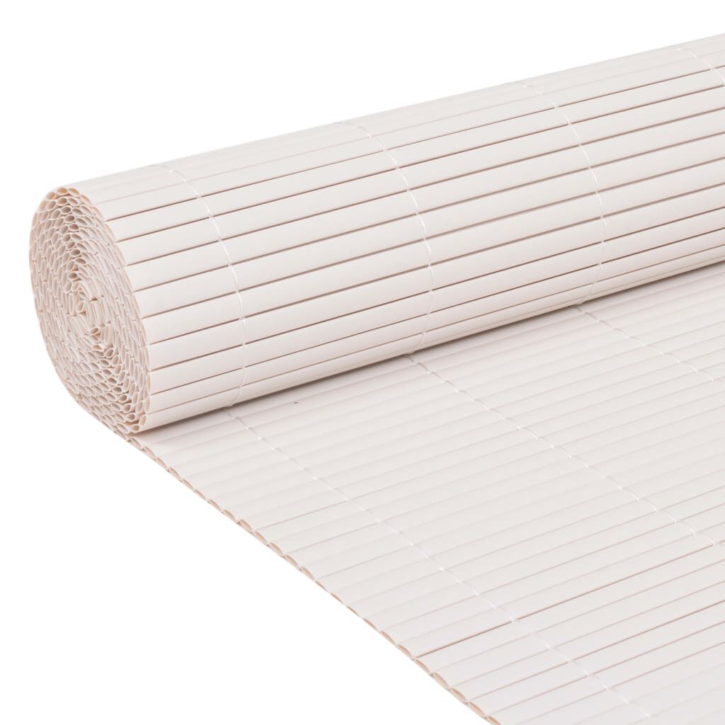 vidaXL سياج حديقة ذو وجهين 90×400 سم أبيض