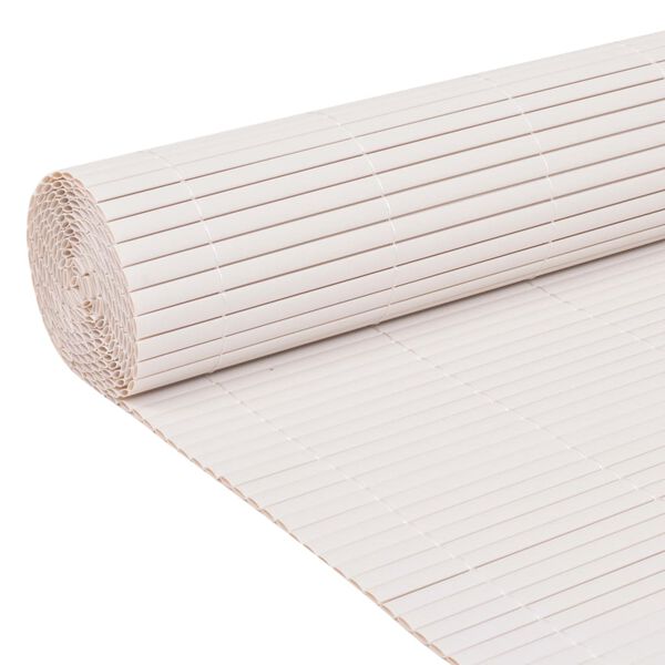 vidaXL سياج حديقة ذو وجهين 90×400 سم أبيض