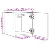vidaXL خزانات تلفزيون جدارية 2 قطع سونوما أوك 30x30x30.5 سم