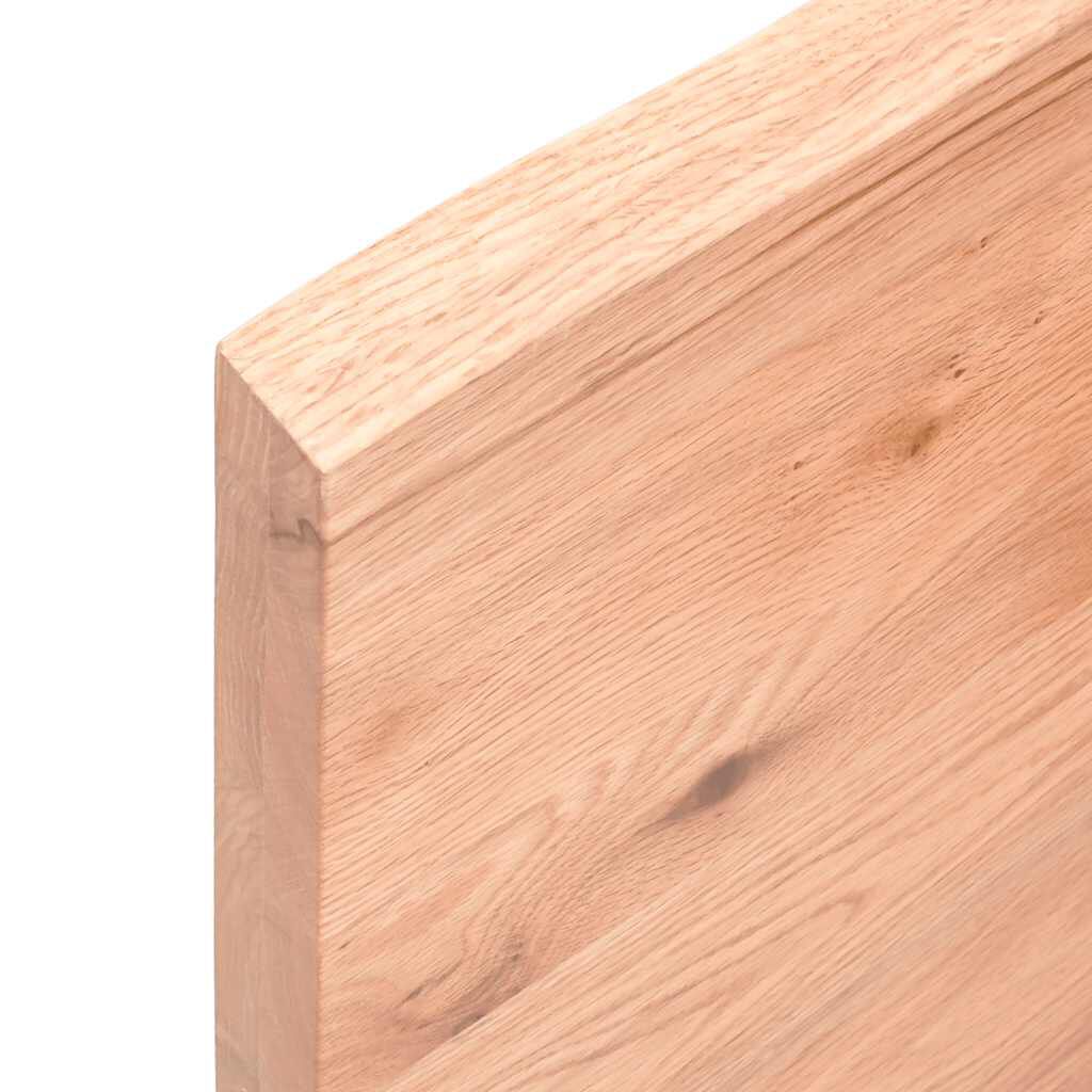 vidaXL سطح طاولة لون بني فاتح 120*40*(2-4) سم خشب صلب معالج وحواف خام