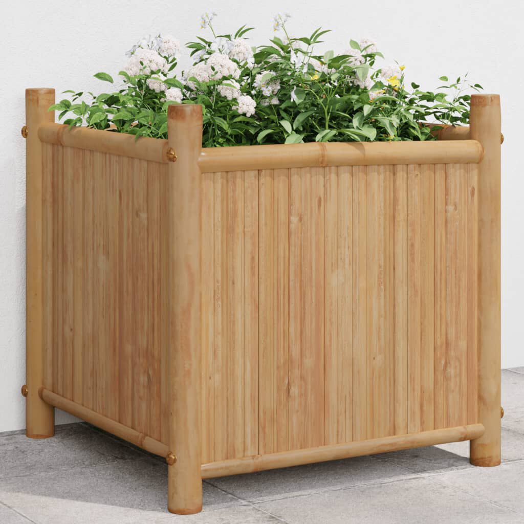 vidaXL أصيص 40x40x40 سم خيزران