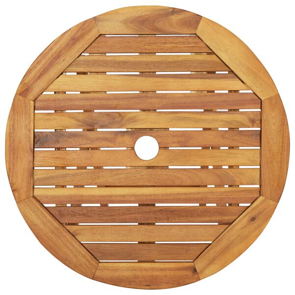 vidaXL طقم سفرة للحديقة قابل للطي 3 قطع خشب أكاسيا صلب