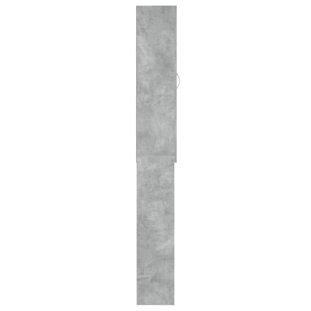 vidaXL خزانة غسالة لون رمادي أسمنتي 64×25.5×190 سم