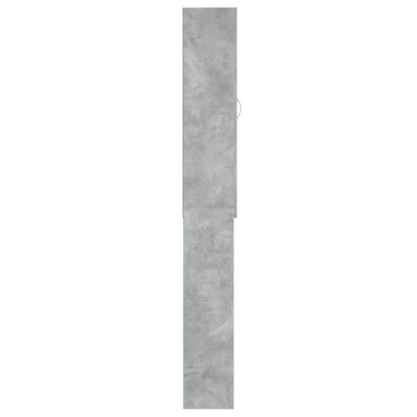 vidaXL خزانة غسالة لون رمادي أسمنتي 64×25.5×190 سم