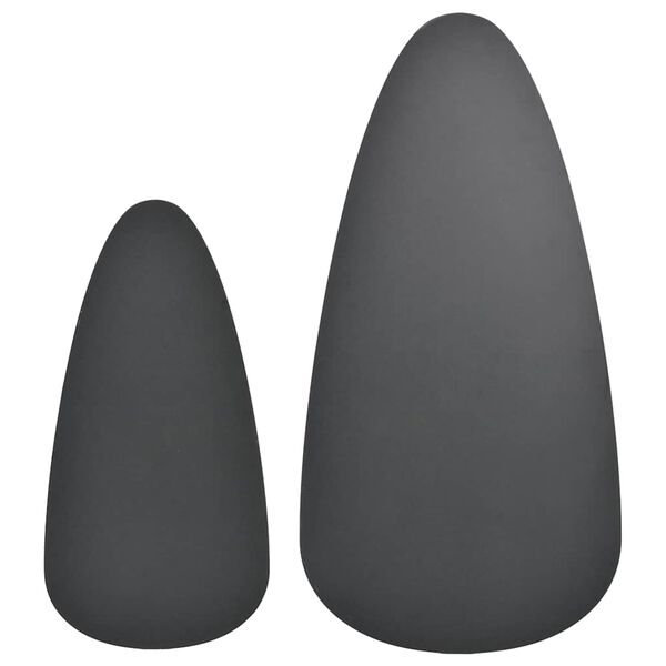 vidaXL طقم 2 قطعة طاولة قهوة خشب صنوبر صلب أسود