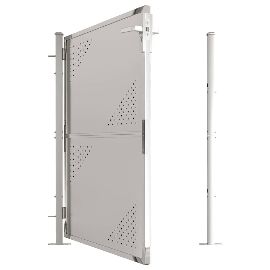 vidaXL بوابة حديقة 100×125 سم فولاذ مقاوم للصدأ