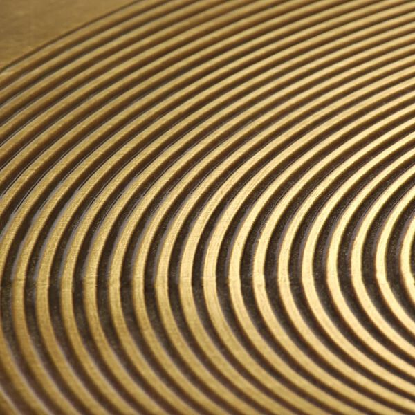 vidaXL طقم 2 قطعة طاولات خشب MDF مغطى بالنحاس