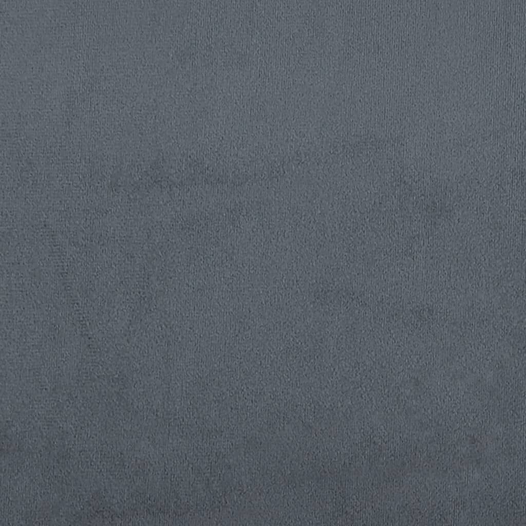 vidaXL سرير أريكة أرضي 2 في 1 لون رمادي داكن 55x204x122 سم مخمل