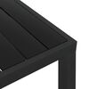 vidaXL طاولة حديقة أسود 80×80×74 سم ألومنيوم وخشب WPC
