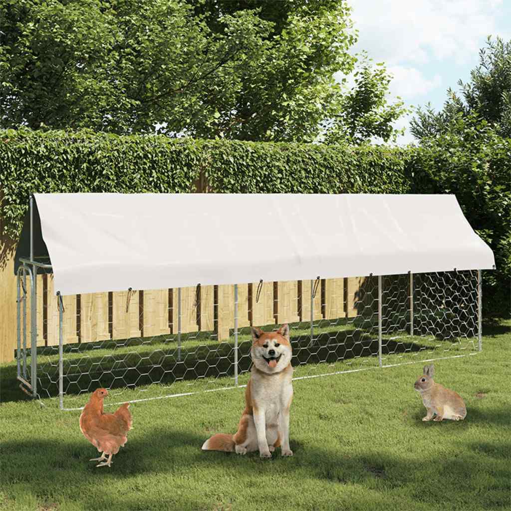 vidaXL منزل كلب خارجي مع سقف 150x100x400 سم