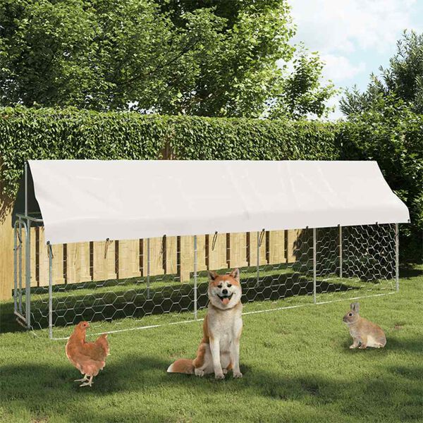 vidaXL منزل كلب خارجي مع سقف 150x100x400 سم