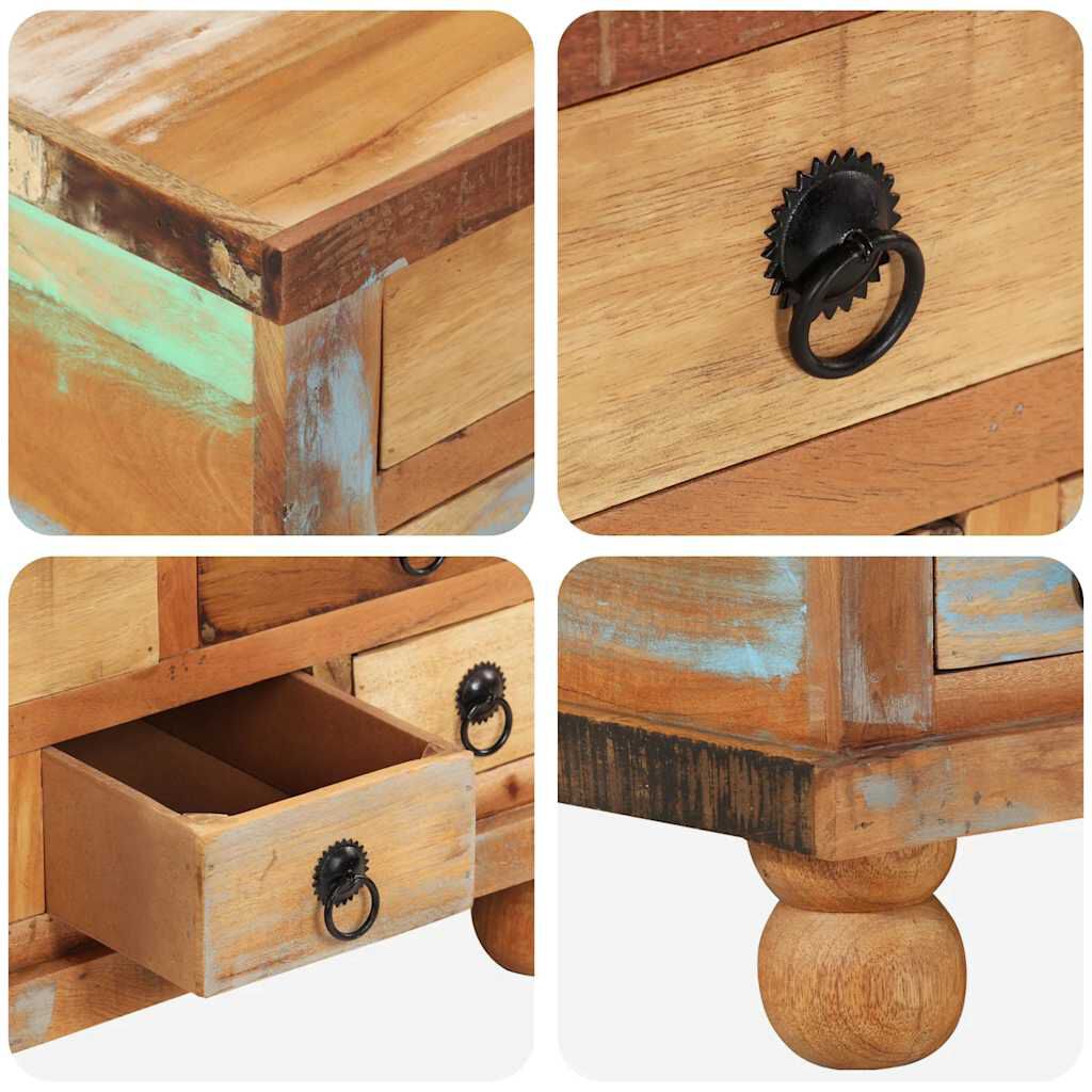 vidaXL طاولة قهوة خشب مستصلح 70x70x38 سم