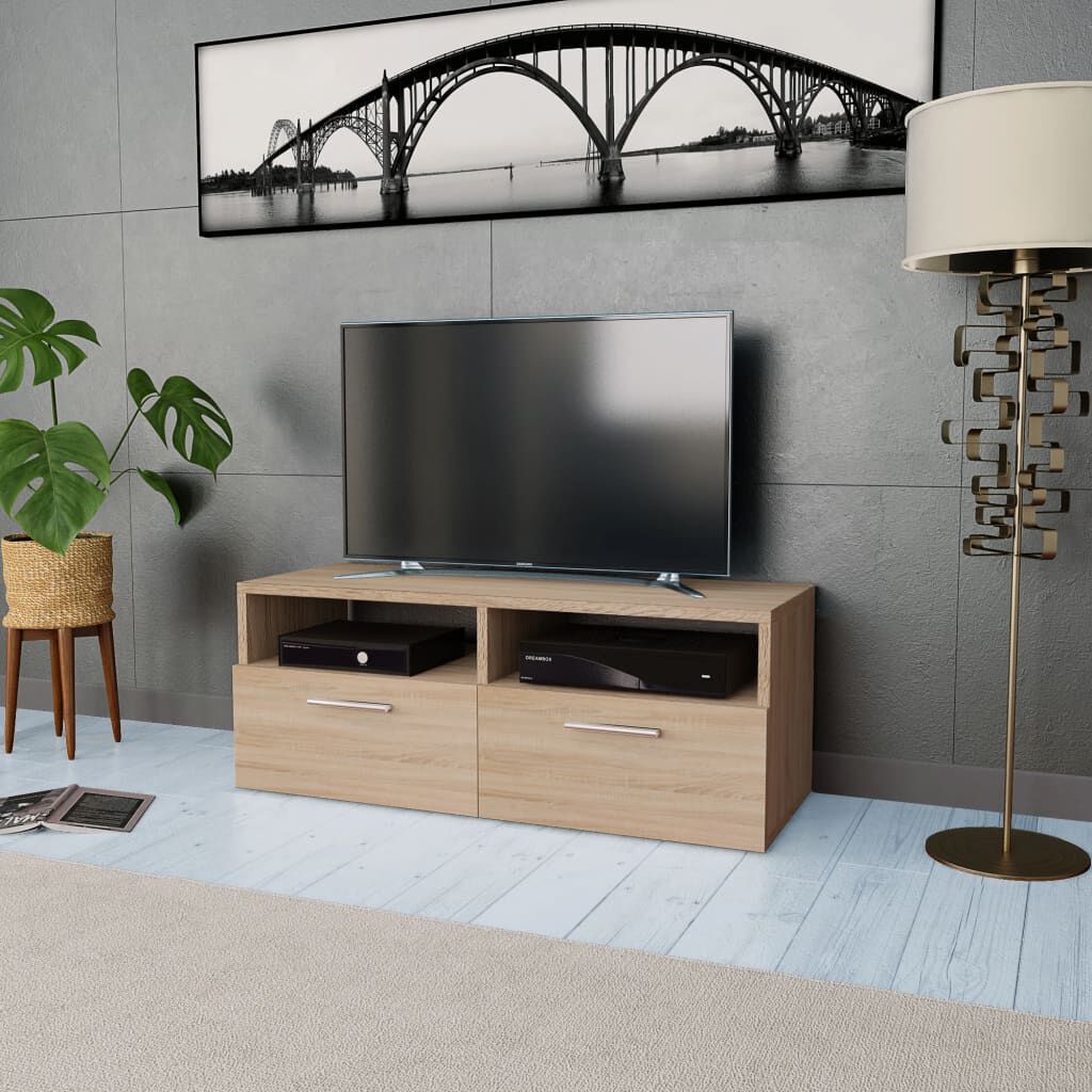vidaXL خزانة تلفزيون خشب صناعي 36x35x95 سم أوك