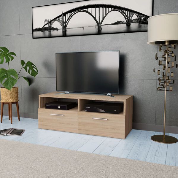 vidaXL خزانة تلفزيون خشب صناعي 36x35x95 سم أوك