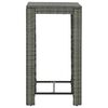 vidaXL طاولة بار للحديقة رمادي 60.5×60.5×110.5 سم بولي روطان