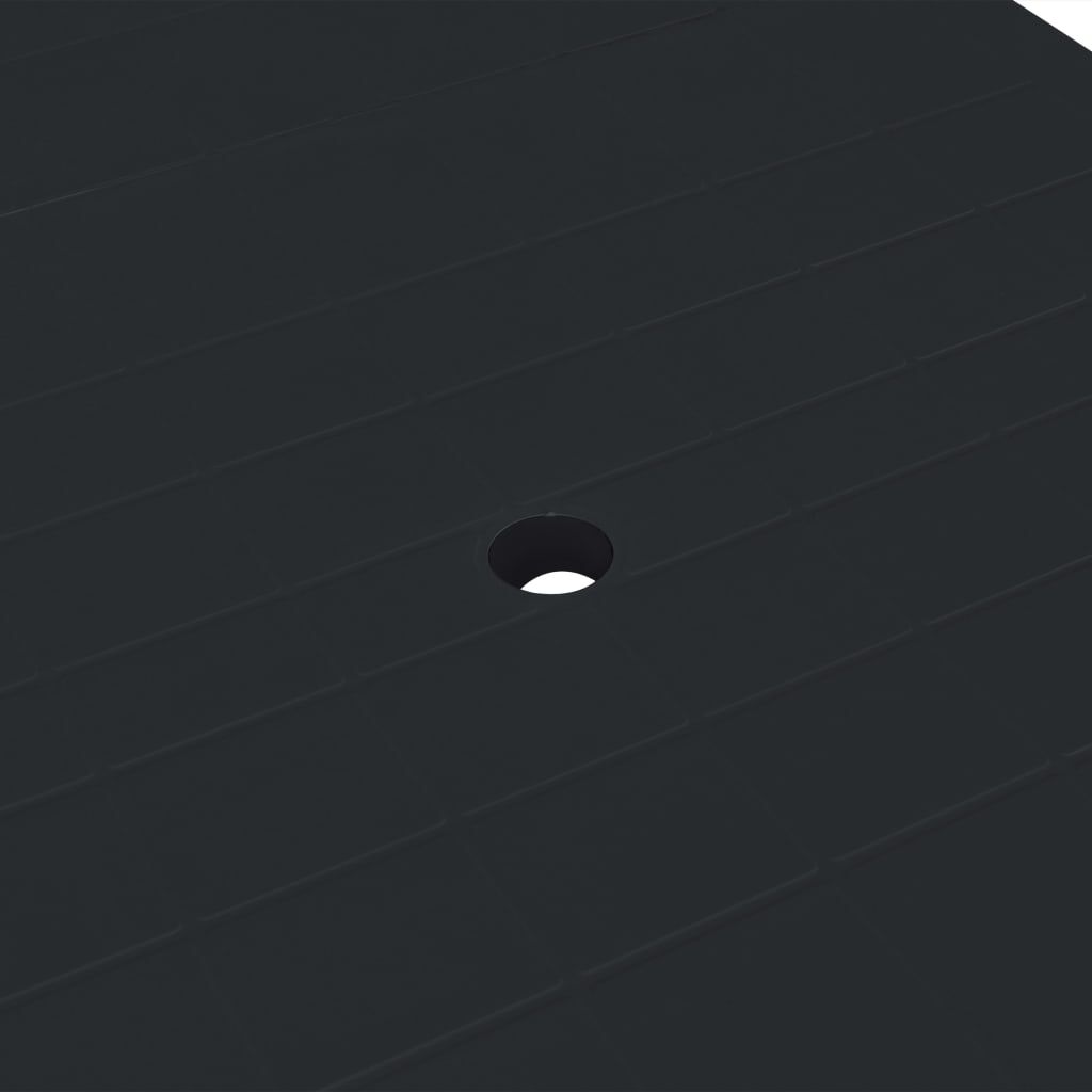 vidaXL طاولة حديقة أنثراسيت 216×90×72 سم بلاستيك