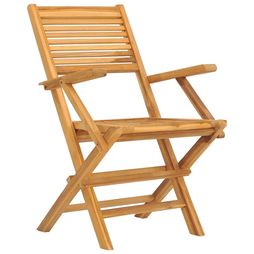 vidaXL كراسي حديقة قابلة للطي 6 ق 55x62x90 سم خشب ساج صلب