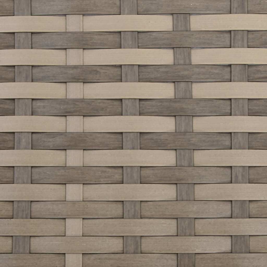 vidaXL كرسي استلقاء للحديقة مع وسائد لون بني فاتح بولي روطان