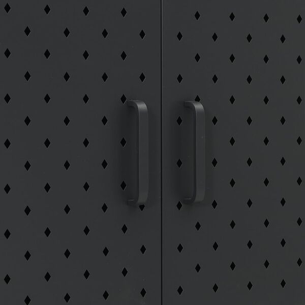 vidaXL خزانة مرتفعة لون أسود 100x35x80 سم فولاذ