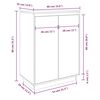 vidaXL خزانة أحذية 80x35x60 سم خشب صنوبر صلب