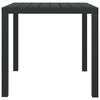 vidaXL طاولة حديقة أسود 80×80×74 سم ألومنيوم وخشب WPC