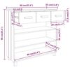 vidaXL طاولة كونسول رمادي فاتح 90×35×90 سم خشب صنوبر صلب