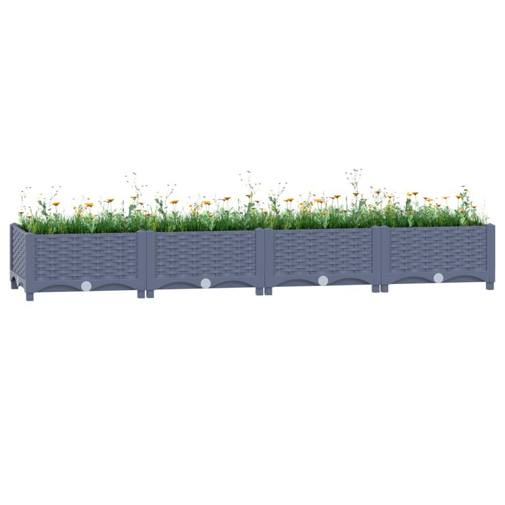 vidaXL حوض زراعي مرتفع 160×40×23 سم بولي بروبيلين