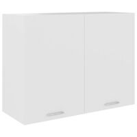 vidaXL خزانة معلقة أبيض 80×31×60 سم خشب صناعي