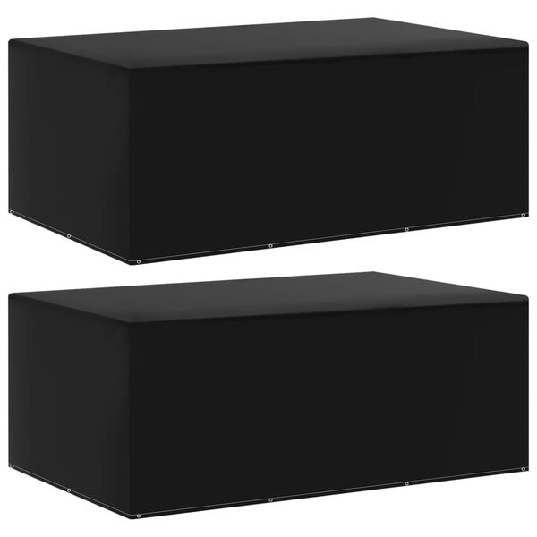 vidaXL أغطية أثاث حديقة 2 ق 7 فتحات تثبيت 225&times;143&times;90 سم