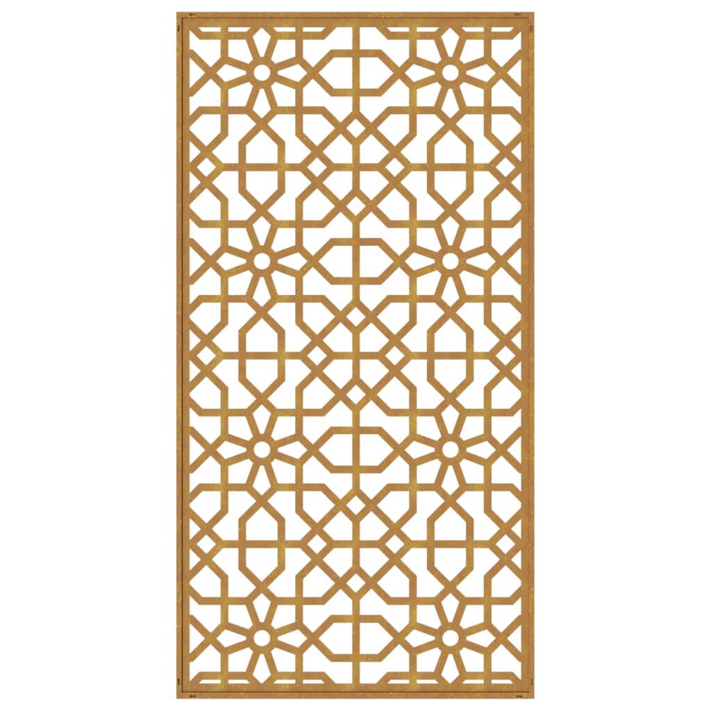 vidaXL ديكور حائط حديقة 55x105 سم فولاذ كورتن تصميم مغربي