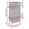vidaXL وحدة تخزين مع 6 سلال 100x37x47 سم عشب الماء