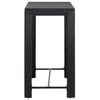 vidaXL طاولة بار للحديقة أسود 100×60.5×110.5 سم بولي روطان