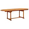 vidaXL طاولة سفرة حديقة (160-240)×100×75 سم خشب أكاسيا صلب